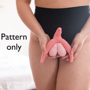 Crochet Anatomical Clitoris- PDF PATTERN | Crochet Anatomy, Body Parts, Medical, Midwife, Doula, Reproductive Anatomy Patterns