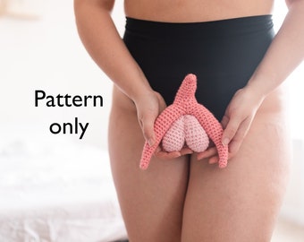 Crochet Anatomical Clitoris- PDF PATTERN | Crochet Anatomy, Body Parts, Medical, Midwife, Doula, Reproductive Anatomy Patterns