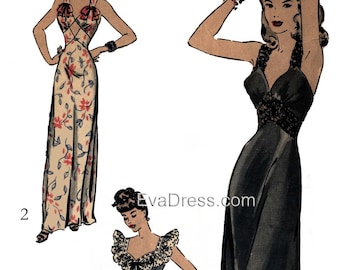 1944 Nightgown Pattern by EvaDress