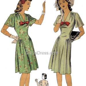1943 Dress Pattern by EvaDress - A 1940&#39;s Favorite!