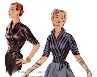 1951 Vogue Kimono Blouse Pattern by EvaDress