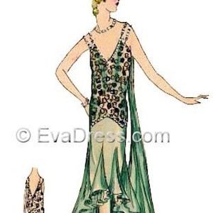 1930 Dinner Gown Pattern by EvaDress