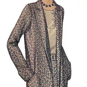 1929 Long or Shorter Coat DIGITAL PATTERN 32&quot; to 38&quot; bust by EvaDress