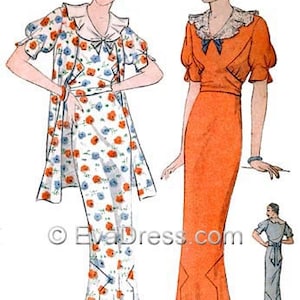 1934 Frock & Jacket EvaDress DIGITAL PATTERN by EvaDress