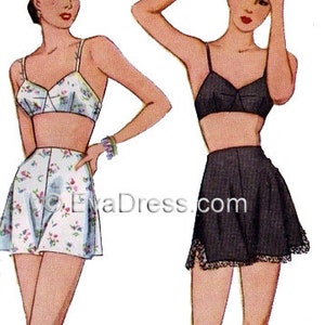 1944 Brassiere & Panties Pattern by EvaDress