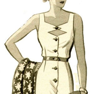 1935 Beach Dress DIGITAL PATTERN, Size B by EvaDress