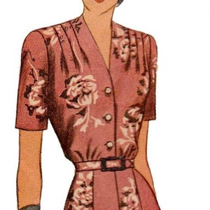 1943 Shirtwaist Dress EvaDress Pattern