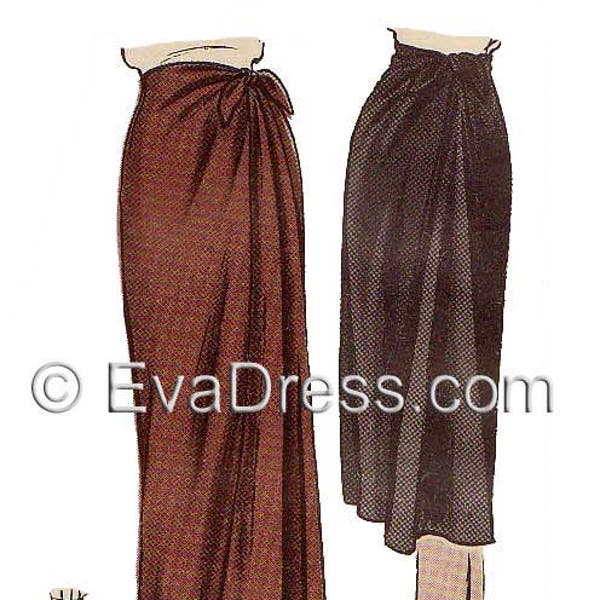 1945 Side-Tie Skirt EvaDress Pattern