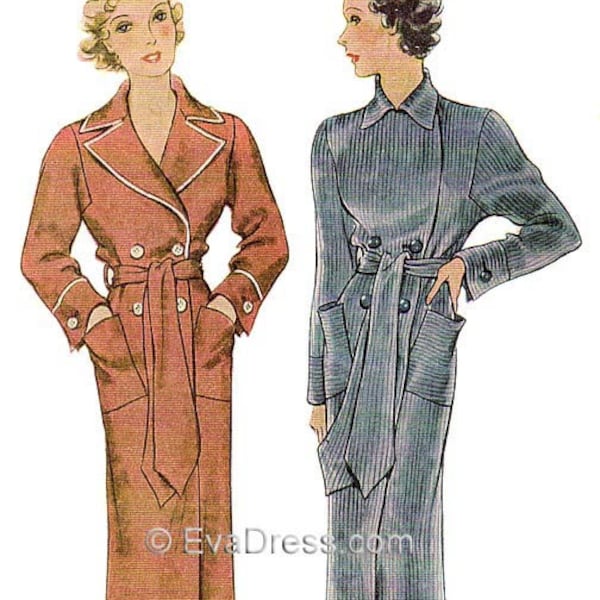 1934 Bath Robe Pattern by EvaDress