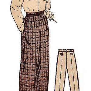 1940's Men's Wide Leg Trousers Pattern by EvaDress