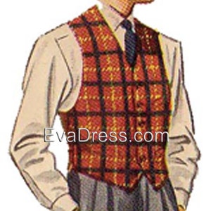1954 Vest, Multi-size pattern by EvaDress