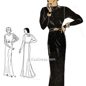 1936 Evening Gown Pattern by EvaDress