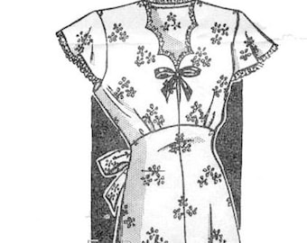 1940's Nightgown Pattern 42" to 46" Bust by EvaDress