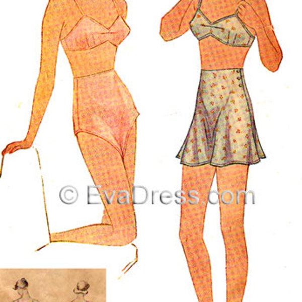 1936 Evening Underwear Pattern 36" bust by EvaDress