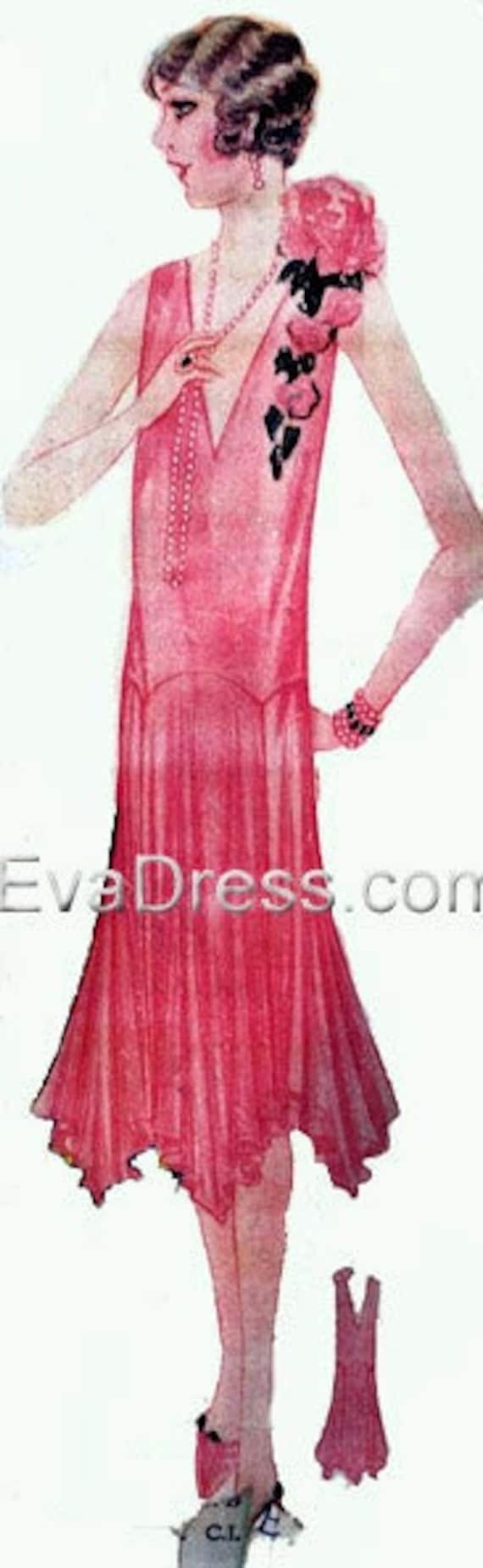 1929 Evening Frock Pattern by Evadress - Etsy
