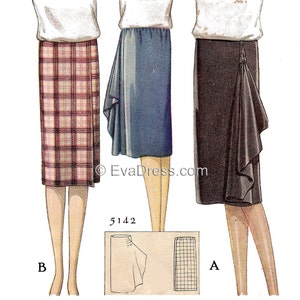 1927 Wrap Skirt Pattern by EvaDress