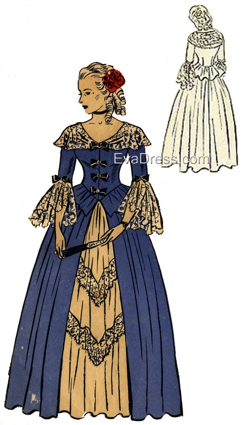 1939 Crinoline Costume Pattern by Evadress - Etsy