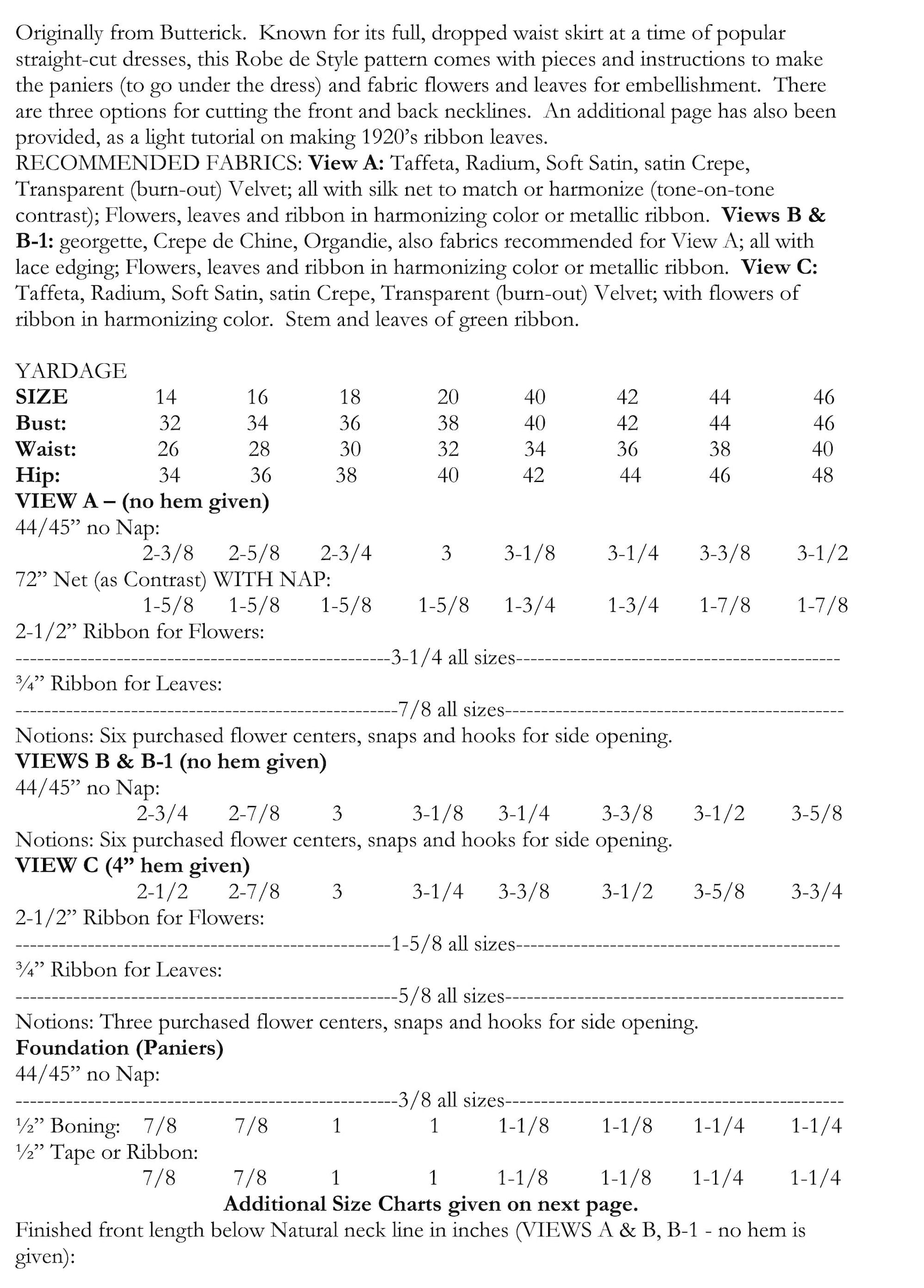 1920's Robe De Style Multisize Pattern by Evadress Etsy