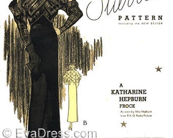 1933 Katharine Hepburn Ensemble Multi-size Pattern by EvaDress