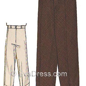 1934 Men's Wide Leg Trousers Pattern by EvaDress