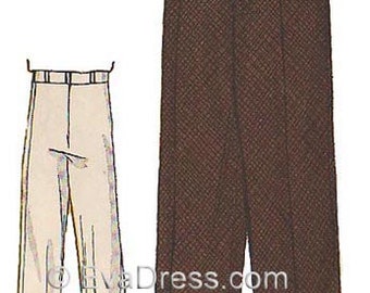 1934 Men's Wide Leg Trousers Pattern by EvaDress