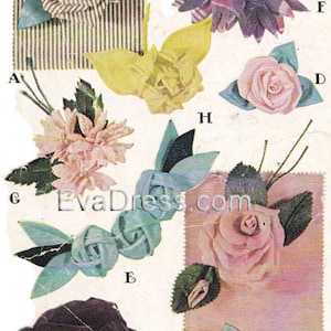 1946, motif fleurs en tissu par EvaDress !