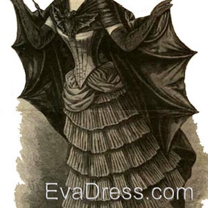 1887 French Bat Wings ONLY DIGITAL PATTERN EvaDress