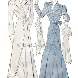 1939 Housecoat Pattern EvaDress
