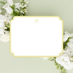 Juego de papelería, tarjetas estéticas y elegantes con reverso a juego