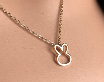 Original Silver nature lover Bad Bunny Puerto Rico Fan Rabbit farmer fur baby animal lover minimalist necklace pet bunny fan