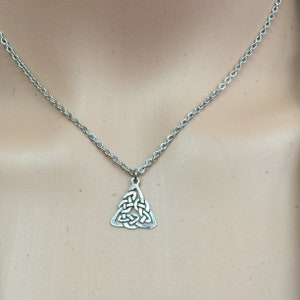Original Shibari Rope 925 Sterling Silver Celtic Infinity charm & stainless steel chain symbolic elegant classical jewelry