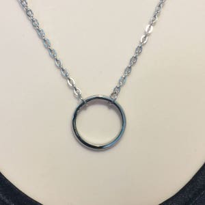 open circle minimalist Stainless Steel O Ring of O Chain eternity friendship circle womens mens unisex nonbinary