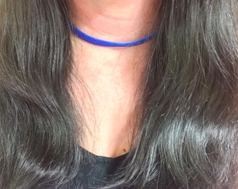 velvet or satin choker Victorian Bridgerton style classic simple choker choice of 31 colors in stock 3/8"