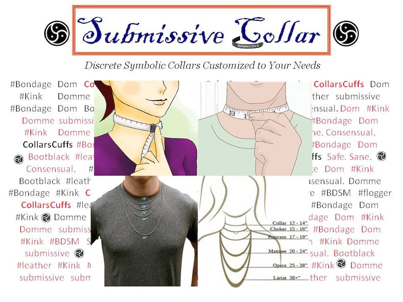 Discreet Public Day Collar BDSM Submissive Day Collar Bdsm Etsy
