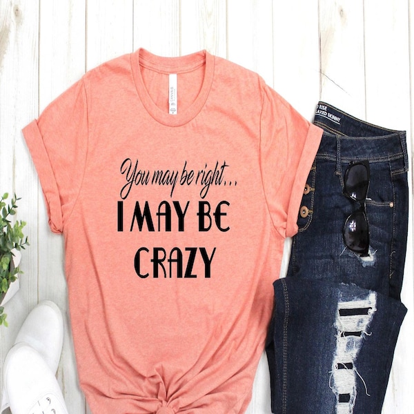 You May Be Right I Maybe Crazy Shirt | Rolling Stones Tee | Concert TShirt | Mick Jagger Shirt | Band Shirt | Rock N Roll Band Shirt | Music