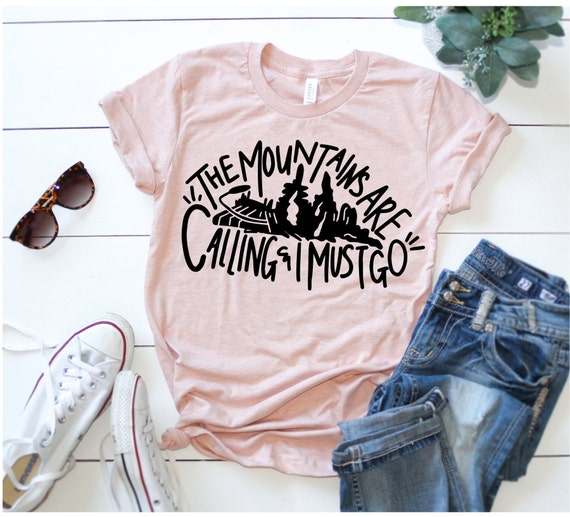 Mountains are Calling I Must Go Baby T-Shirt Toddler Cotton T Shirts Fashion Basic Shirt for 6M-2T Baby