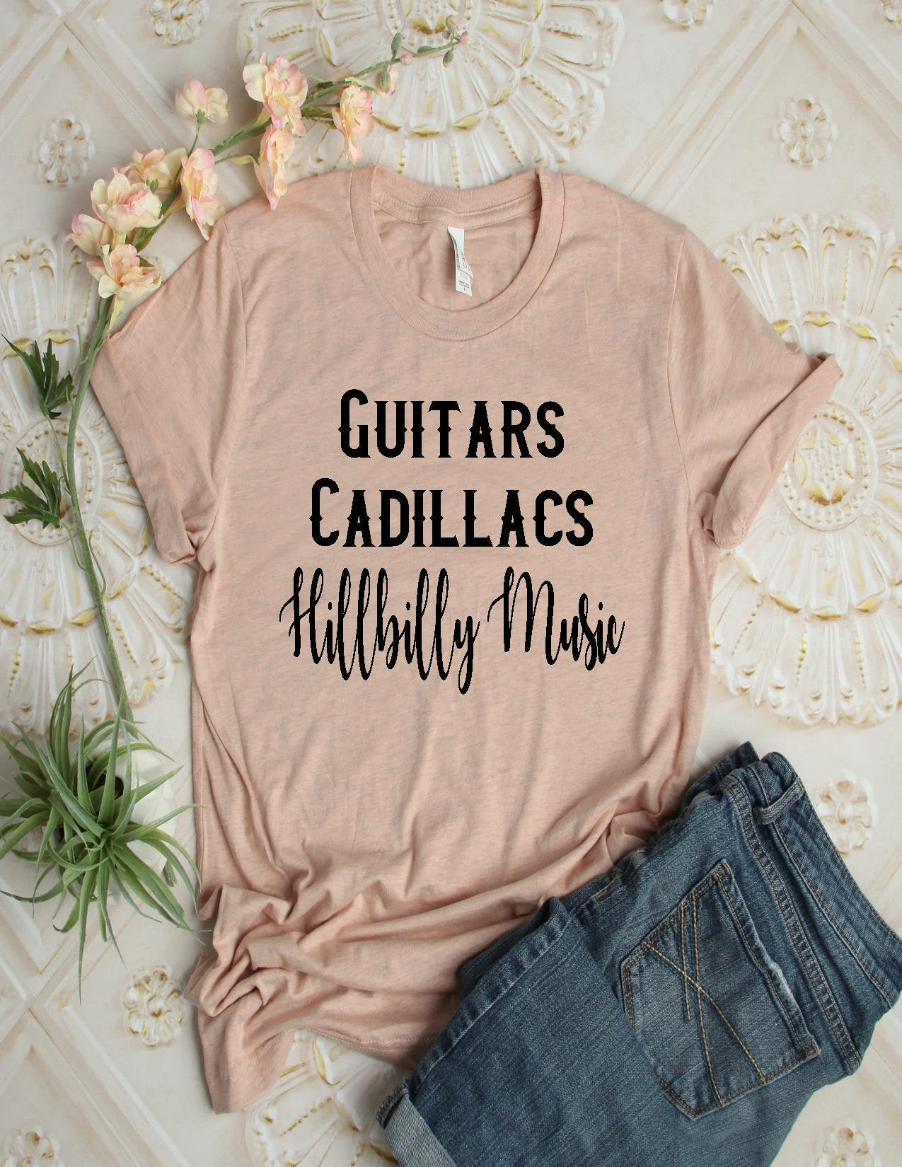 Guitars Cadillacs Hillbilly Music Tee Dewight Yoakam Etsy UK