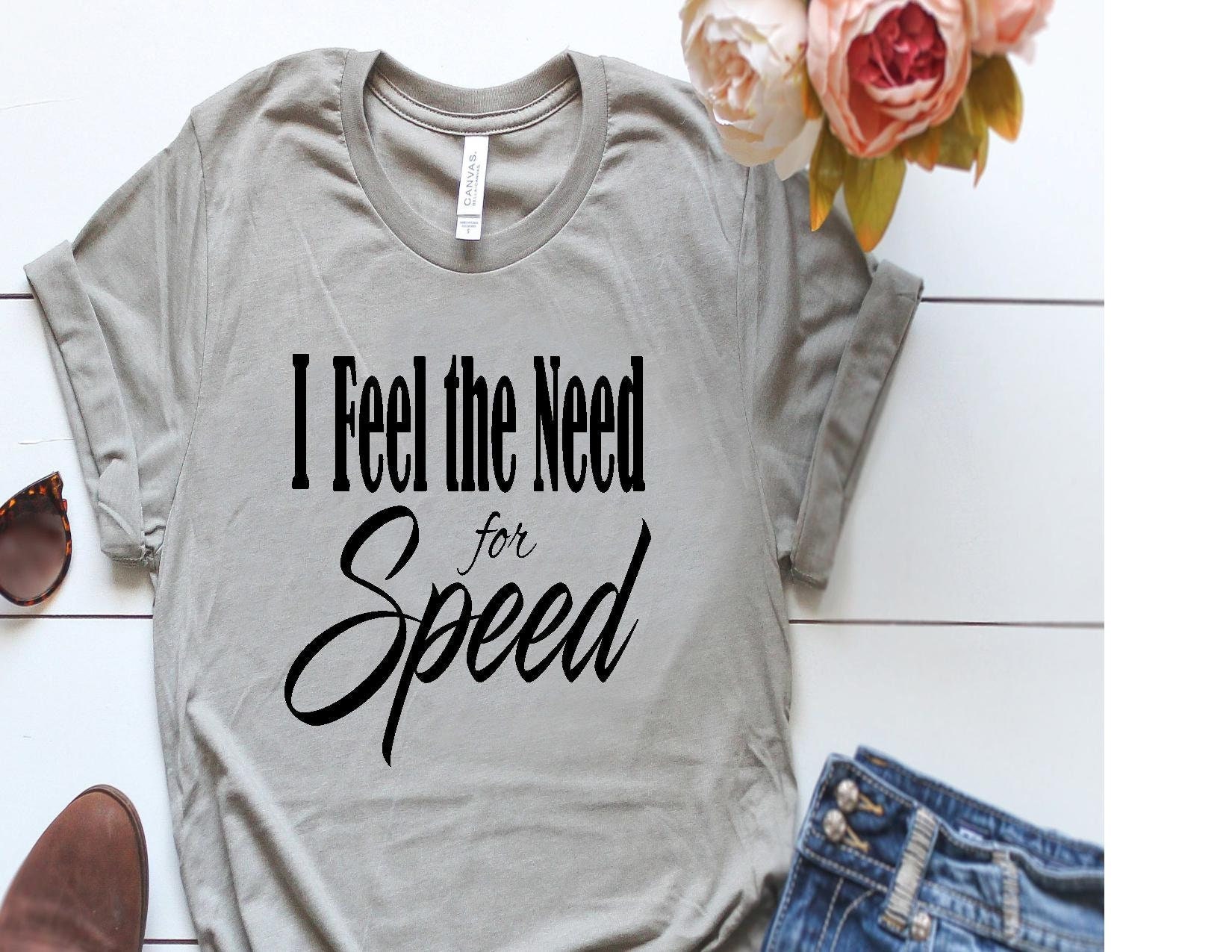 Top Gun I Feel The Need For Speed Heather Gray Adult T-shirt - Top