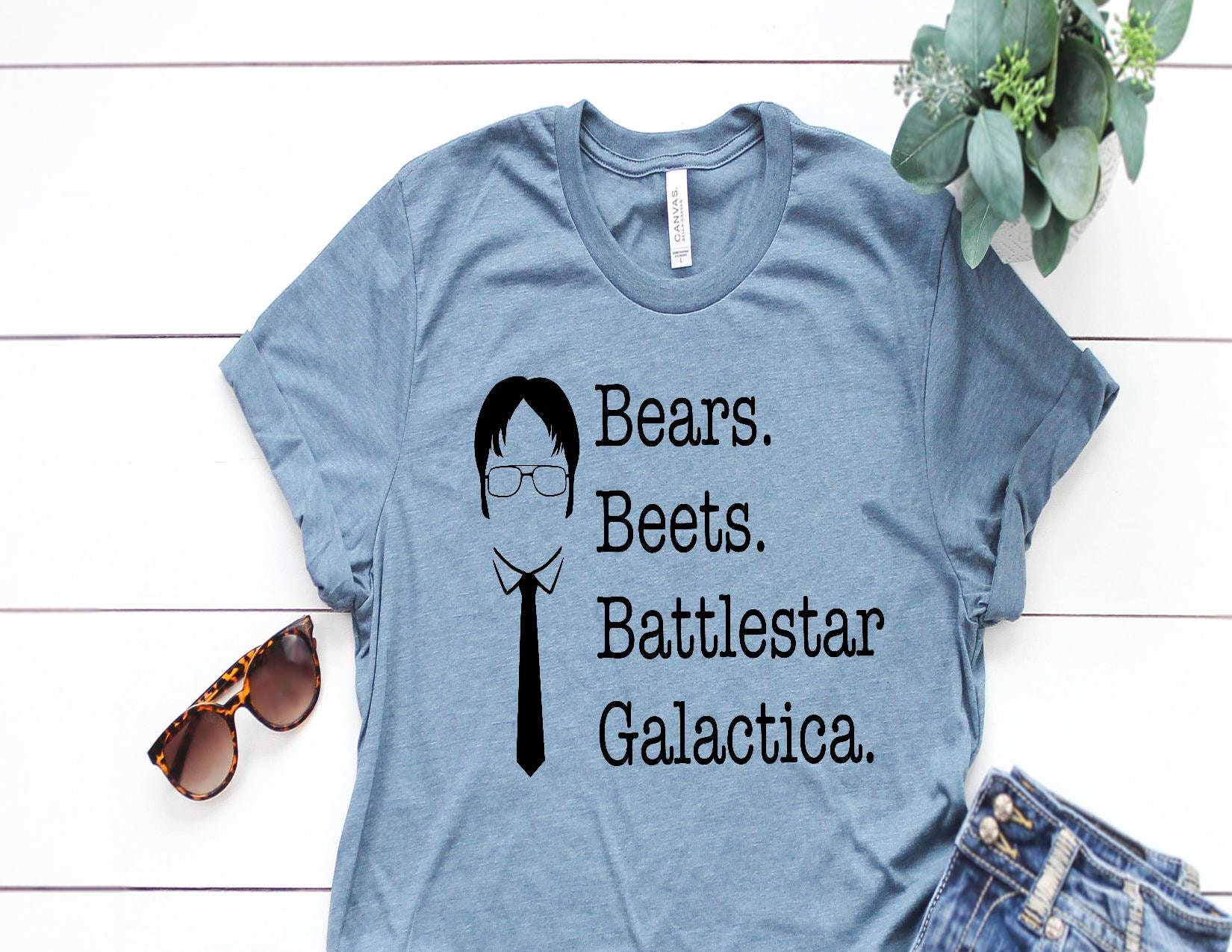 Bears Beets Battlestar Galactica T Shirt Michael Scott Etsy