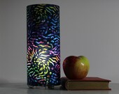 Rainbow Batik Accent Lamp - handmade with upcylced materials
