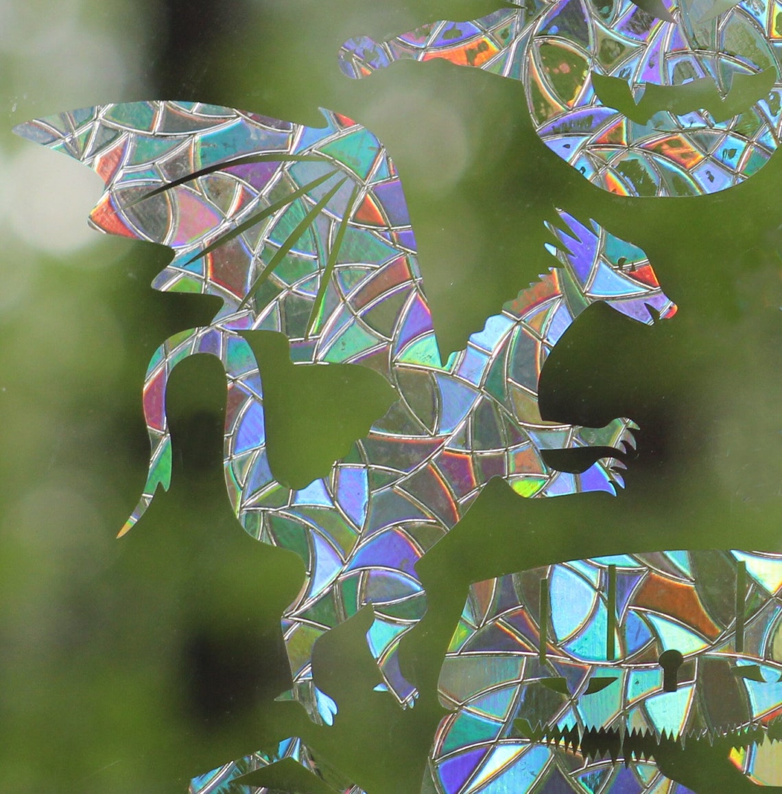 D&D Rainbow Making Window Decals - 2 Dragons, Beholder, Mimic, D8, D20 ...