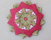 Chickens Origami Rosette Magnet