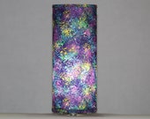 Lamp in purple passion flower marbled fabric - table or swag lamp