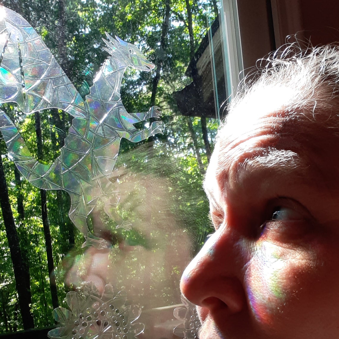 D&D Rainbow Making Window Decals - 2 Dragons, Beholder, Mimic, D8, D20 ...