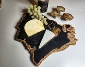 Petrified Wood Serving Platter  Large Size  (PW73) -  Cheese Board, Indonesian Petrified Wood