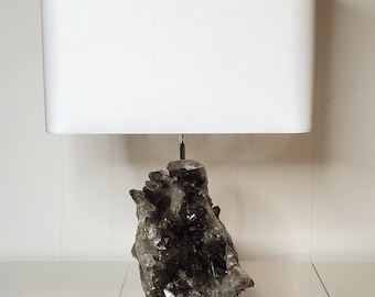 Smoky Quartz Crystal Designer Lamp "Celeste" -- Mineral Lamp/Gemstone Lamp/Crystals/Geode Lamp