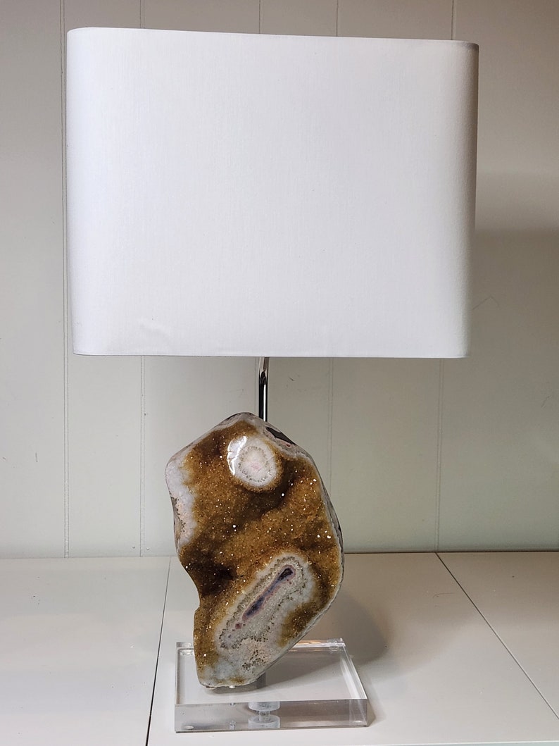 CrystalLuxeDecor Citrine Table Lamp