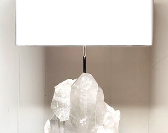 Brazilian White Quartz Crystal Lamp "Anna" -- Mineral Specimen Lamp//Rock Crystal Lamp//Gemstones//Geodes