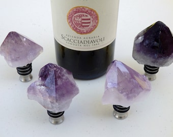 Amethyst "Point" Wine Stopper - sold individually -- Gemstone Wine Stopper//Geode Wine Stopper//Crystal Wine Stopper