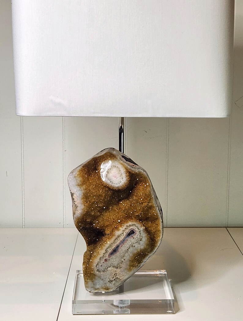 CrystalLuxeDecor Citrine Table Lamp - Thumbnail 4